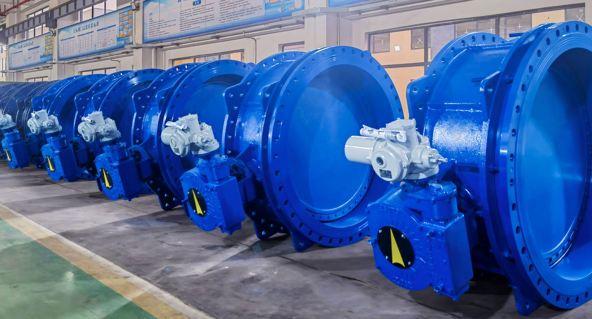 Large diameter electric butterfly valve